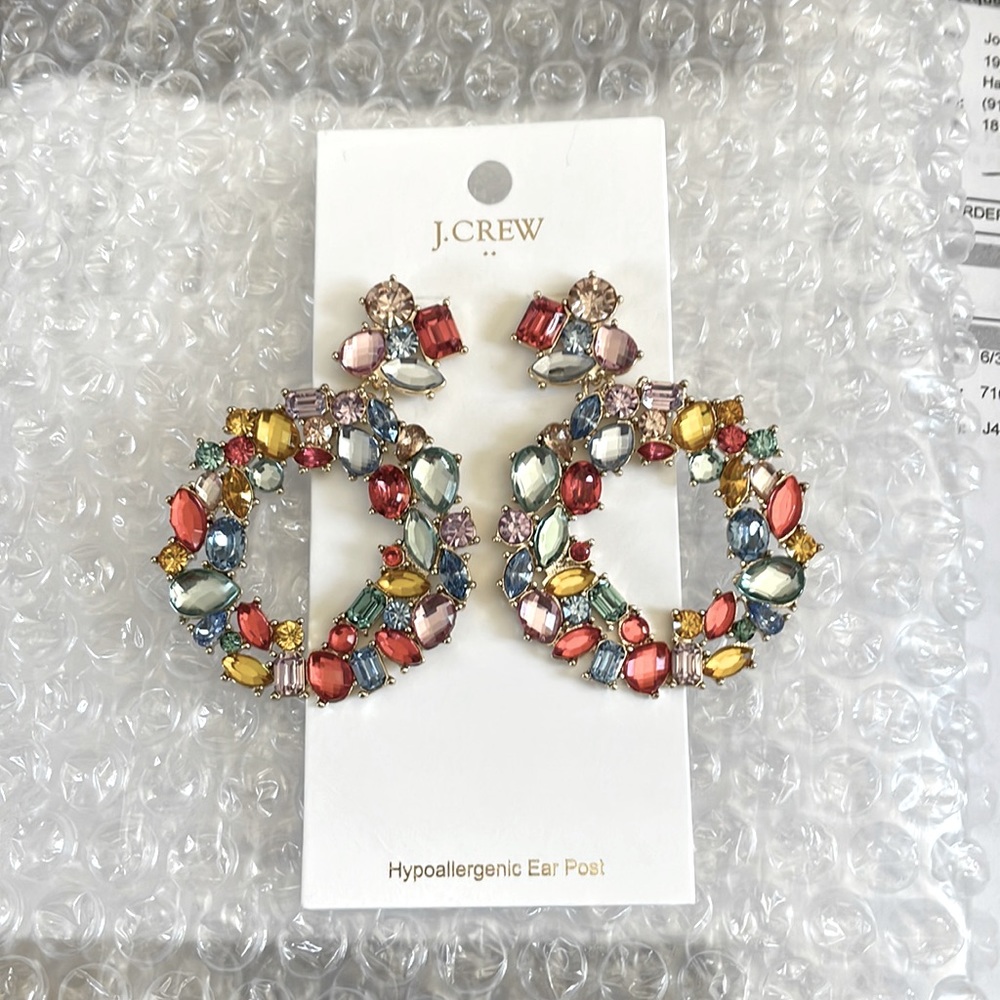 J Crew wreath earrings